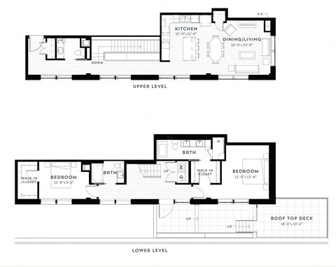 Floor plan for 2 beds, 1.5 baths, 1749 sqft